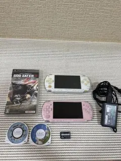 PSP本体 2台セット ジャンク 充電器付 ソフト付 まとめ売り