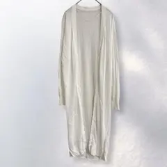 ジーユー GU シアー ロングカーディガン 長袖 羽織り シンプル M《c602