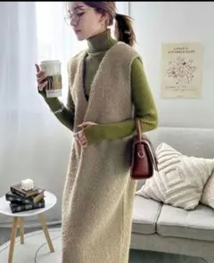 CLASSICELF　ロングワンピース S モコモコ　ジャンパースカート