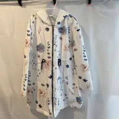 花柄フード付きパーカー ホワイト　新品 値下げ