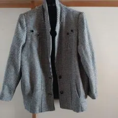 ノーカラーチェックジャケット 11AR