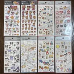 【24時間以内発送】サンリオ　大人の図鑑シール4サイズステッカー　8枚セット
