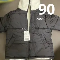 X-girl stagesボア　リバーシブルブルゾン上着　ジャケット90ブラック