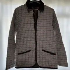 チェック柄キルティングジャケット