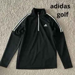 adidas golf アディダスゴルフ　ハーフジップ　ジャージ　S ブラック黒