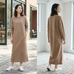 新品 タグ付き 別注 完売品】SLOANE 5分袖 カットソー ワンピース 紺