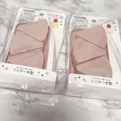 シリコンモールド　ミニケーキ型 ２個セット