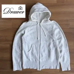 Drawer ドゥロワー 定番 吊裏毛 ジップパーカー 40 シルバーririのサムネイル