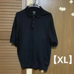 UNIQLOウォッシャブルニットポロセーターXL黒