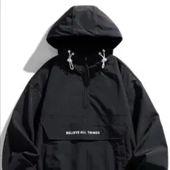 ナイロンパーカー ハーフジップ