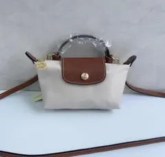 LONGCHAMP xs 白ショルダーバッグ 2WAY