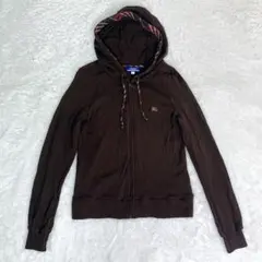 BURBURRY BLUE LABEL ジップアップパーカー ノバチェック　M