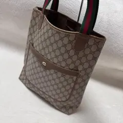 美品 グッチ トート PVC インターロッキング GGスプリーム シェリーライン