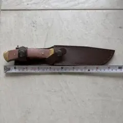 電工ナイフ 関義光 鹿角柄 ジグドボーン アンティーク 折りたたみ