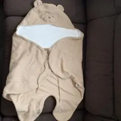 GELATO PIQUE クマのフード付きおくるみ