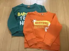 まとめ売り歓迎♡ベビードール　トレーナー　110 2枚セット【59】
