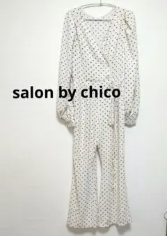 salon by chico オールインワン サロペット水玉 部屋着にものサムネイル