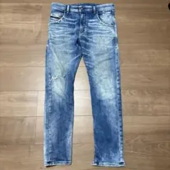 DIESEL ダメージ加工 デニムパンツ ライトブルー - メルカリ