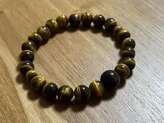 580.天然石　虎目石　ブレスレット　タイガーアイ　　成田山