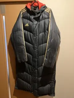 adidas フード付き ロングベンチコート　大きいサイズXO ダウンコート美品