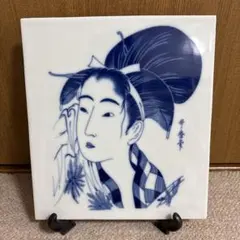 喜多川歌麿の浮世絵 陶板画 飾り