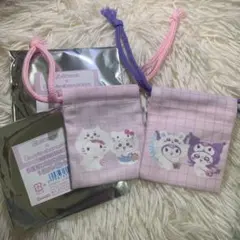 ちいかわ サンリオ コラボ ノベルティ 巾着 2個セット キティ クロミ