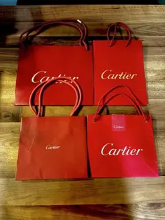 Cartier カルティエ ショップ袋 紙袋 白 ホワイト 2枚 - メルカリ