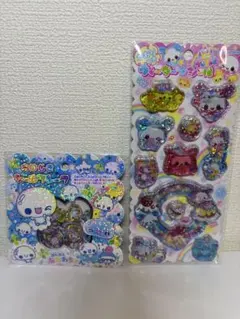 あわわちゃん　おはじきシール　キラうさツインズ　香り付きウォーターシール