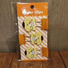 【未開封】Sanrio　ポムポムプリン　ダブルクリップ　3個セット　犬のキャラ