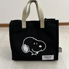 PEANUTS スヌーピートートバッグ 黒