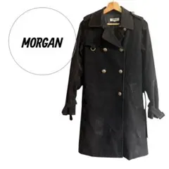 MORGAN モルガン トレンチコート ブラック 38 ダブルボタンのサムネイル