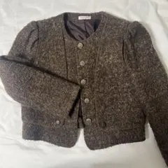 ブラウンツイードテーラードジャケット