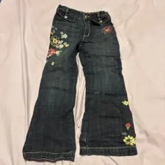 baby GAP ジーパン　デニム　パンツ　花　刺繍　110