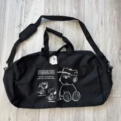 スヌーピーボストンバッグ 黒