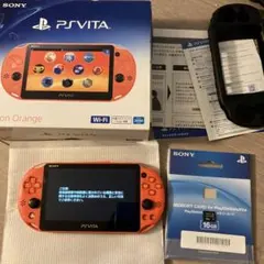 PS Vita 2000 ネオンオレンジ 本体 16GBメモリーカード ジャンク