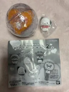 サンリオ　カプセルステッキ＆ふわふわフロッキードール　ポチャコ