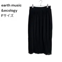 earth music&ecology ランダムプリーツスカート ブラック