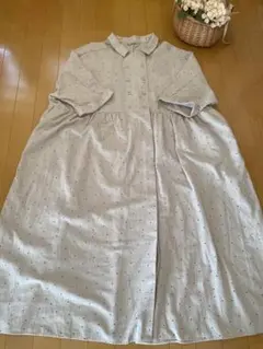 サマンサモスモス　ドルマンスリーブギャザーワンピース　ベージュ