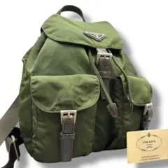美品 PRADA 三角ロゴ ナイロン リュック 巾着型 B6677F カーキー 2025年最新】prada B6677Fの人気アイテム - メルカリ
