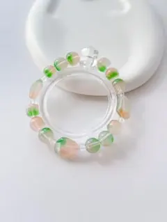 No.130 天然石風　ブレスレット マルチカラー