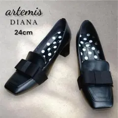 【K2様専用】artemis DIANA グログランリボンヒールアップローファー