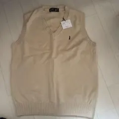 EAST BOY ベージュ Vネックニットベスト Mサイズ
