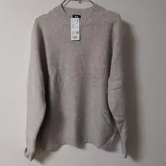 UNIQLO スフレヤーン　クルーネックセーター Lサイズ　ベージュ
