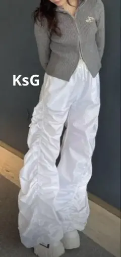 KsG ワイドシャーリングモップパンツ 未使用タグ