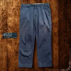 90s ポロラルフローレン SUFFIELD PANT ポロチノ チノパン 紺色