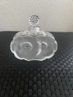 美品】Lalique ラリック クリスタル ボウル リーフ 彫刻 シール付
