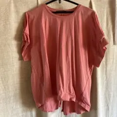 フリル袖ピンク半袖Tシャツのサムネイル