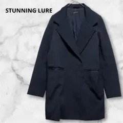 【スタニングルアー】チェスターコートネイビー ロング　ピークドラペル