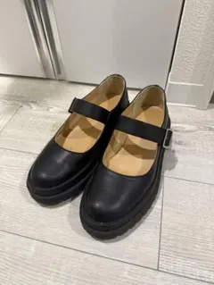 ブラックメリージェーンシューズ厚底　XL