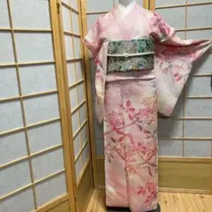 ［8196］訪問着 総絞り 枝花文様 ぼかし 正絹 着物 袷のサムネイル